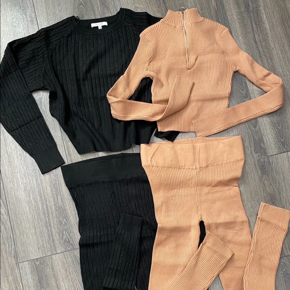 Legging bundle two sets sweater cozy thick lounging